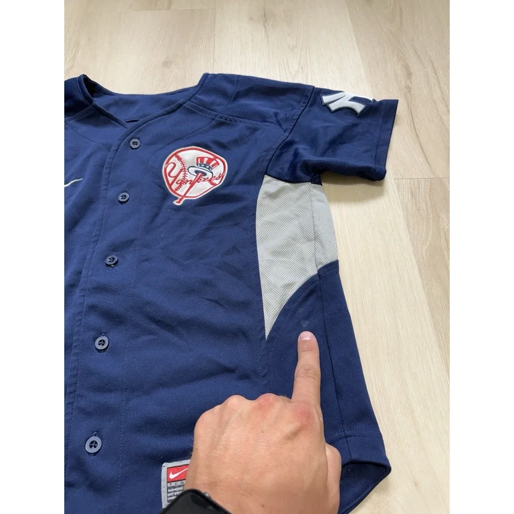 Nike 90s Jason Giambi YOUTH Small Majestic Away Jersey #25 MLB New York Yankees